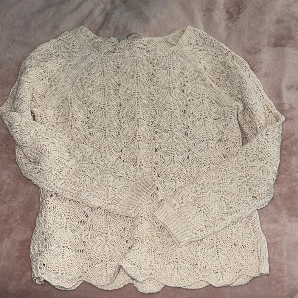 Loft crochet sweater M